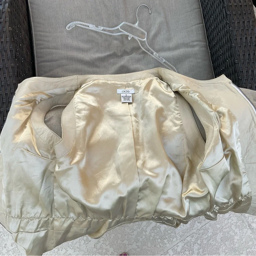 Cache Vintage Cream Lamb Leather Vest - Picture 7 of 7